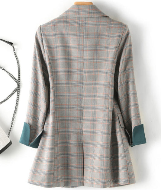 Business Plaid Spring Blazer
