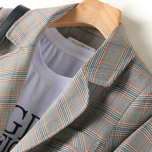 Business Plaid Spring Blazer