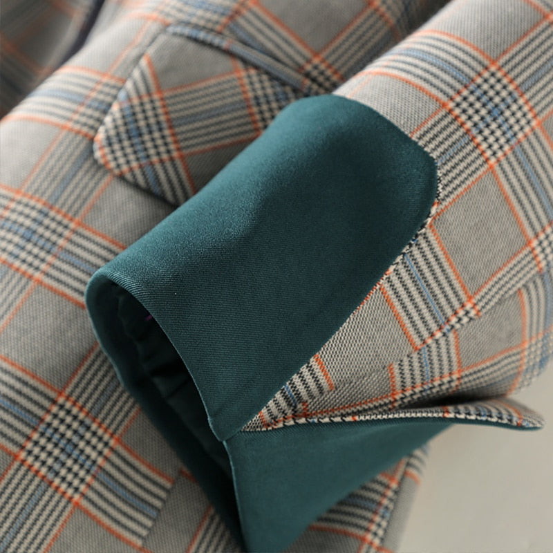 Business Plaid Spring Blazer