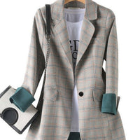 Business Plaid Spring Blazer