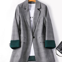 Business Plaid Spring Blazer