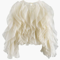 Elegant Ruffles Chiffon Blouses