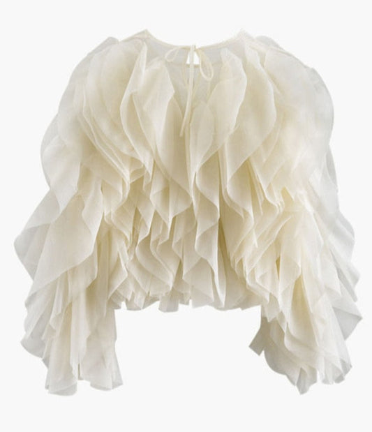 Elegant Ruffles Chiffon Blouses