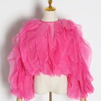 Elegant Ruffles Chiffon Blouses