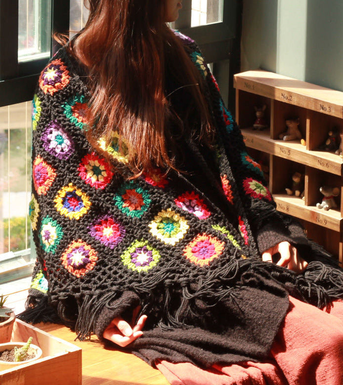 Handmade Retro Knit Shawl