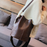 Anslo Crocodile Bucket Bag
