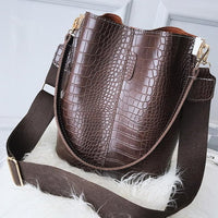 Anslo Crocodile Bucket Bag