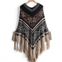 Vilena Warm Plaid Capes&Poncho