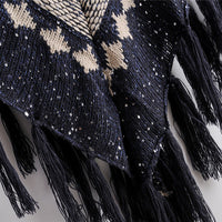 Vilena Warm Plaid Capes&Poncho