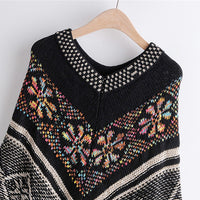 Vilena Warm Plaid Capes&Poncho