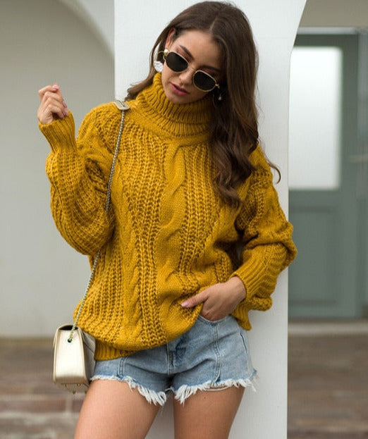 Layma Style Knit Turtleneck Sweater
