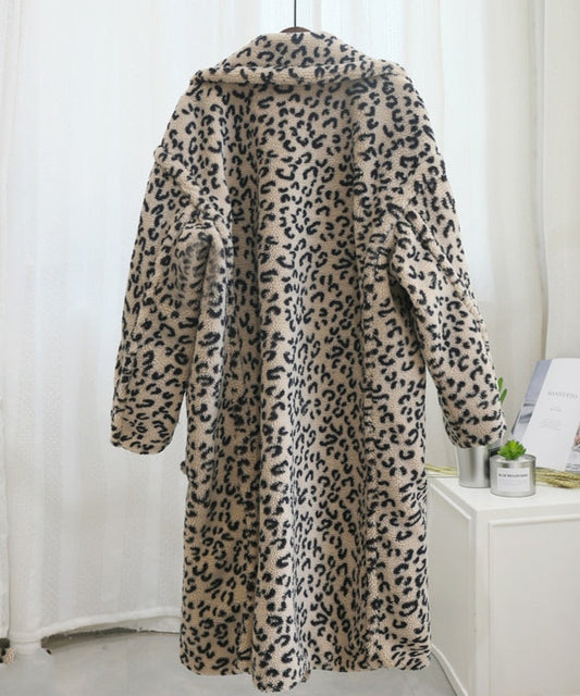 Leopard Eco Fur Bear Overcoat