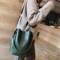 Anslo Crocodile Bucket Bag