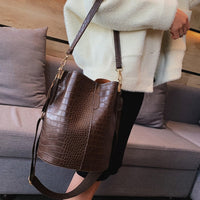 Anslo Crocodile Bucket Bag