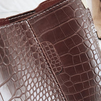 Anslo Crocodile Bucket Bag