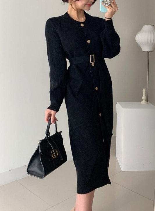 Sofia Elegant Knitted  Dress