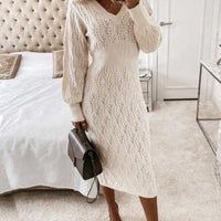 COZY KNIT MIDI DRESS