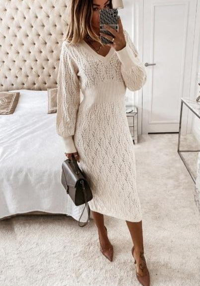 COZY KNIT MIDI DRESS