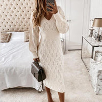 COZY KNIT MIDI DRESS