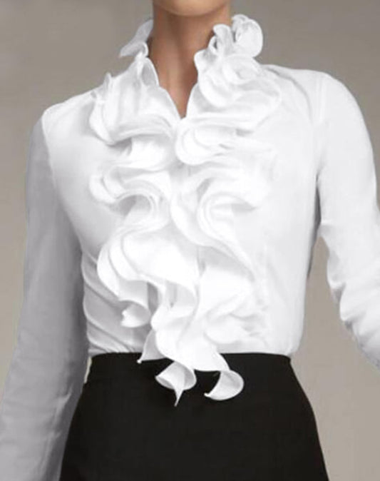 Zoya Office Blouse Ruffles