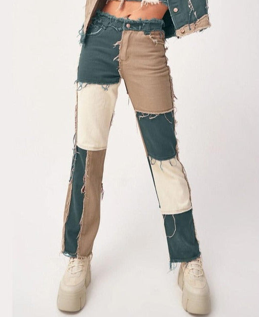 Rocksa Colorblock Jeans