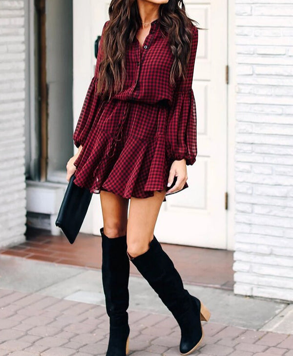 Karina Plaid  Dress