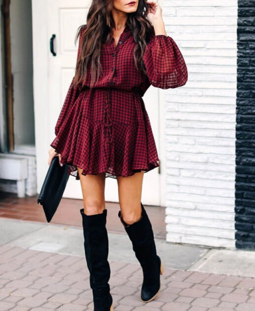 Karina Plaid  Dress