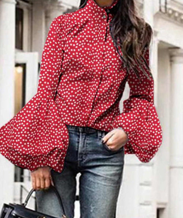 Enny Retro Print Blusas