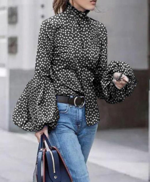 Enny Retro Print Blusas