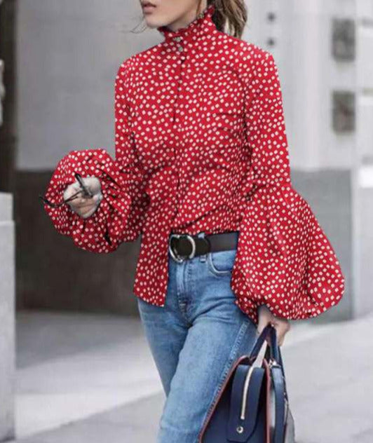 Enny Retro Print Blusas