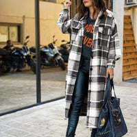 Molly Long Plaid Shirt&Woolen Coat