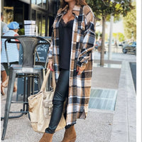 Molly Long Plaid Shirt&Woolen Coat