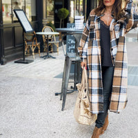 Molly Long Plaid Shirt&Woolen Coat