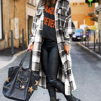 Molly Long Plaid Shirt&Woolen Coat