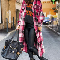 Molly Long Plaid Shirt&Woolen Coat