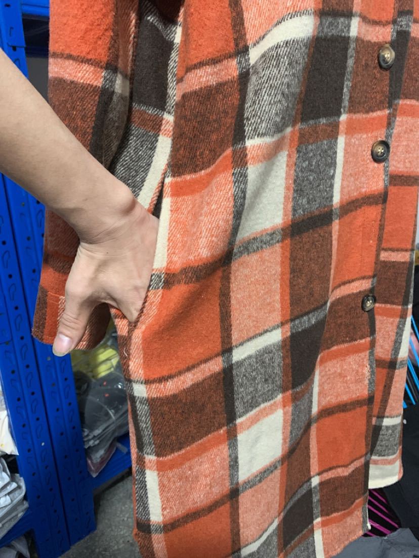 Molly Long Plaid Shirt&Woolen Coat