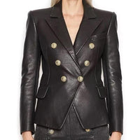 TONIA LEATHER BLAZER