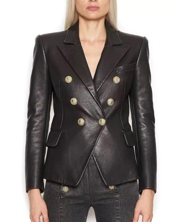 TONIA LEATHER BLAZER