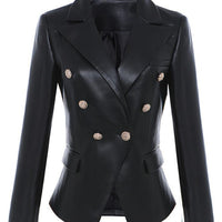 TONIA LEATHER BLAZER