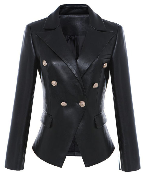 TONIA LEATHER BLAZER