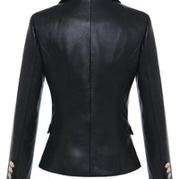 TONIA LEATHER BLAZER