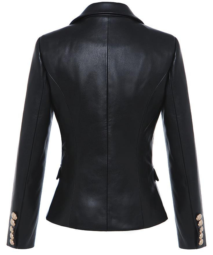 TONIA LEATHER BLAZER