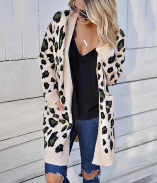 Judy Long Leopard Cardigan