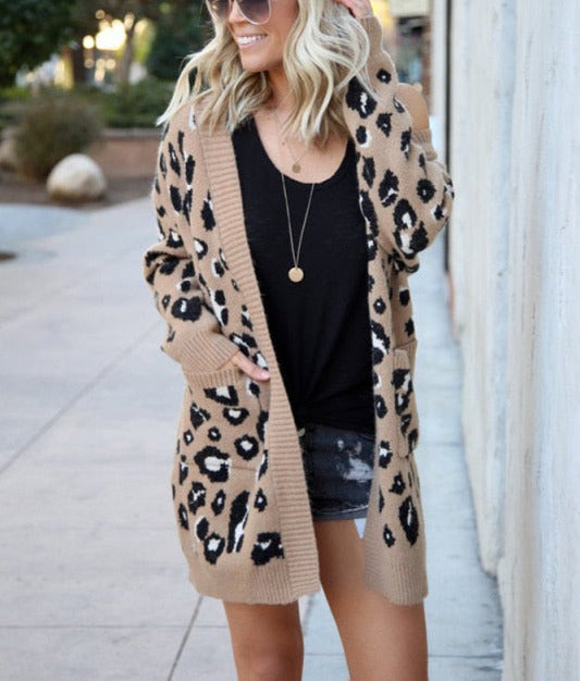 Judy Long Leopard Cardigan