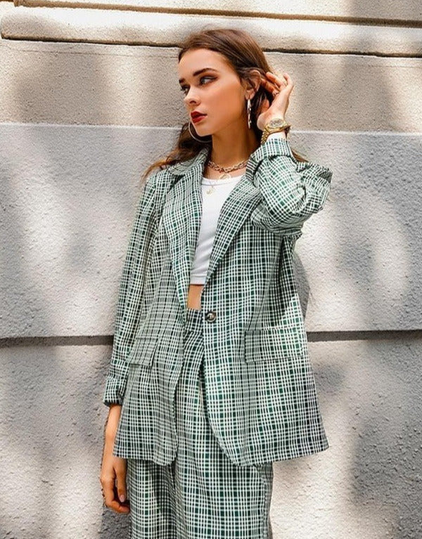 Charlotte plaid Streetwear Suit