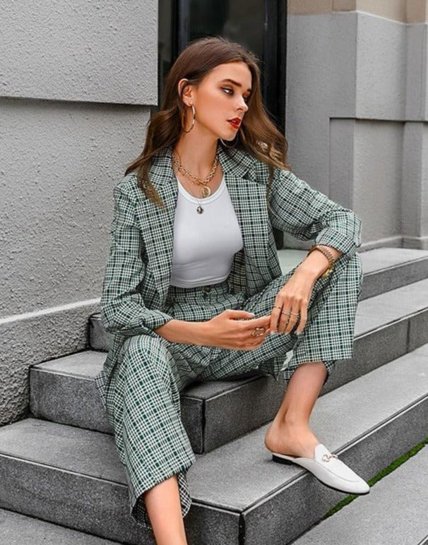 Charlotte plaid Streetwear Suit