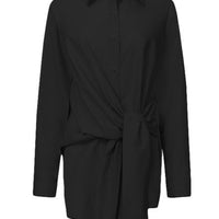 ZANZE SELF-TIE SHIRT /plus size/