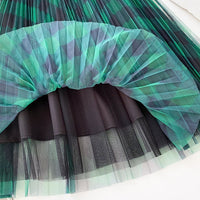 Linda Pleated Checked Skirt