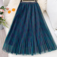Linda Pleated Checked Skirt