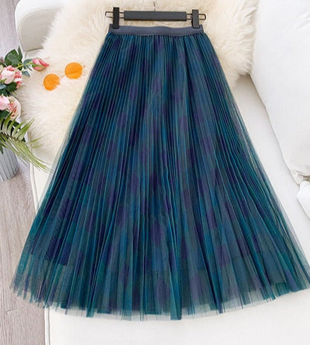 Linda Pleated Checked Skirt